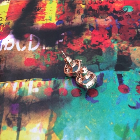 Iridescent Fire Opal Rose Gold Filled Earrings - Picture 4 of 5